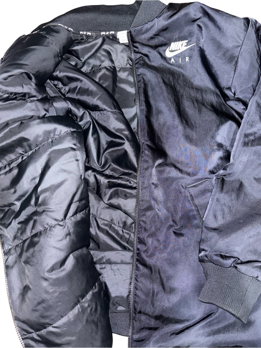 Women Black Bomber Jacket - Picture 2 of 3